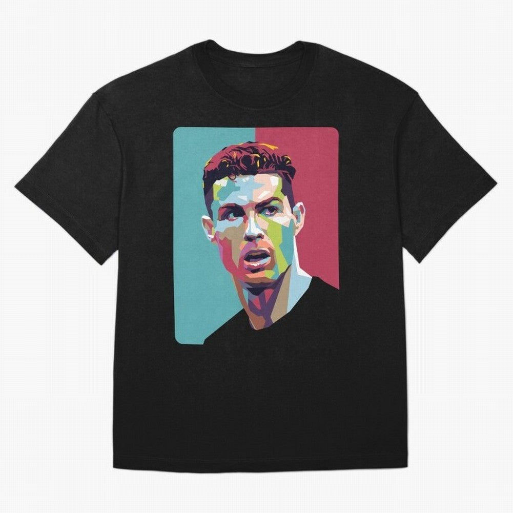 Cristiano Ronaldo 7 Pop Art Portrait Oversized T-Shirt Relive FIFA World Cup 2026 for Fans of Messi and England and Germany, Bringing Supporter Pride, Iconic Celebrations, Legendary Names and Global Match Day Energy; Made for Die Hard Supporters,