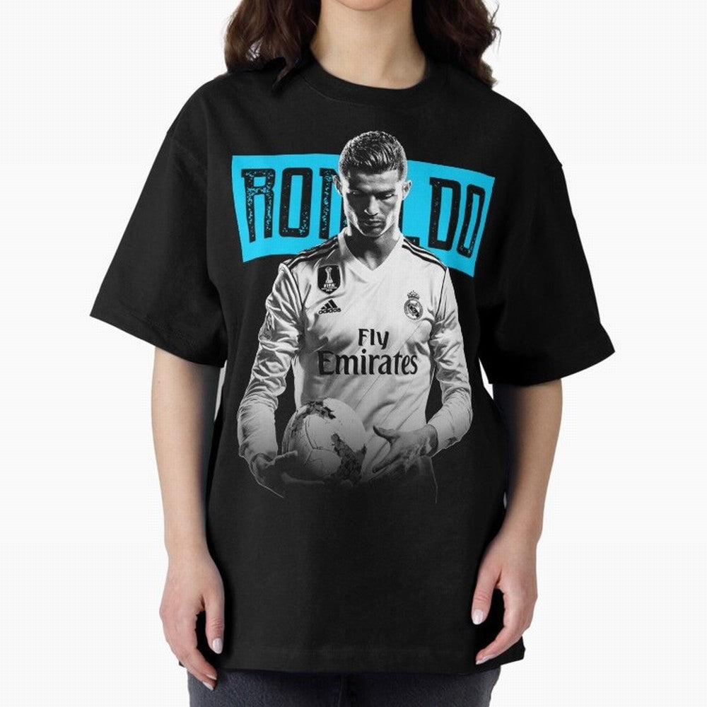 Cristiano Ronaldo The Best Oversized T-Shirt Make Memories around Match Day Hype around FIFA World Cup 2026 USA Canada Mexico, Mbappe, Argentina and Brazil, Global Supporter Spirit, Legendary Goals, National Colors and Tournament Celebration; Built