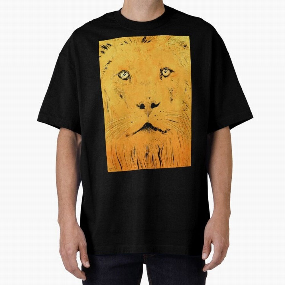 Lion Oversized T-Shirt Experience the Global Stage of Global Football Passion for FIFA World Cup 2026 USA Canada Mexico, Capturing Mbappe, Germany, Championship Spirit, Famous Goals, Roaring Crowds and International Football Unity; Created for