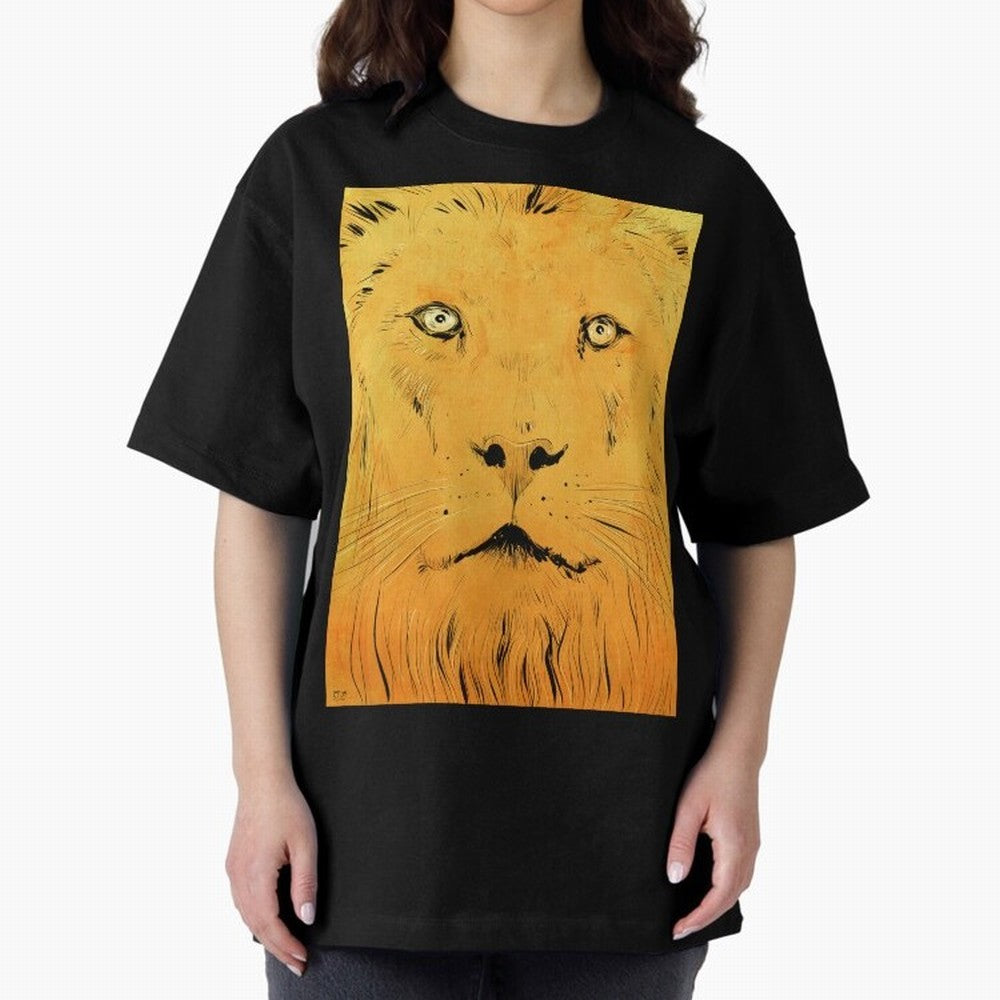 Lion Oversized T-Shirt Experience the Global Stage of Global Football Passion for FIFA World Cup 2026 USA Canada Mexico, Capturing Mbappe, Germany, Championship Spirit, Famous Goals, Roaring Crowds and International Football Unity; Created for