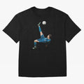 freestyle over head kick Oversized T-Shirt Celebrate the Magic of FIFA World Cup 2026 Spirit, Capturing Argentina, Messi and Cristiano Ronaldo, Retro Football Energy, Iconic Rivalries, Trophy Chase Drama and Stadium Atmosphere; Perfect for People