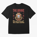 Portugal Soccer 2026 The Brave Nation Vintage Football Fan Design Oversized T-Shirt Support Your Favorite Stars during FIFA World Cup 2026 USA Canada Mexico Driven by Messi, CR7 and Mbappe, France Energy, Stadium Chants, National Pride, Trophy