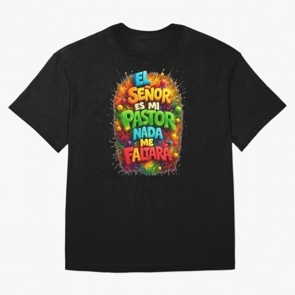 Modern 3D Psalm 23 Spanish Christian Art - El Se?or es mi Pastor Oversized T-Shirt Feel International Energy from the FIFA World Cup 2026 USA Canada Mexico Journey through Cristiano Ronaldo, Haaland and CR7 Highlights, Argentina and Brazil Pride,