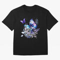 God is My Strength - Blue Butterfly Watercolor Art Oversized T-Shirt Bring Global Tournament Vibes to FIFA World Cup 2026 for Fans of Cristiano Ronaldo and England and Germany, Bringing Classic Soccer Heritage, Championship Pressure, Fan Loyalty