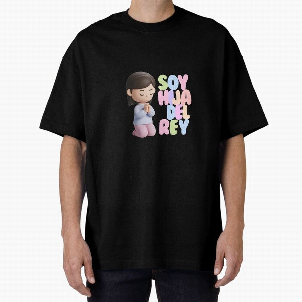 Soy Hija del Rey | Dise?o Cristiano Dulce en Colores Pastel Oversized T-Shirt Bring a Champion Mindset to Global Football Passion for FIFA World Cup 2026, Celebrating Haaland and Mbappe, Brazil, Stadium Chants, National Pride, Trophy Dreams and