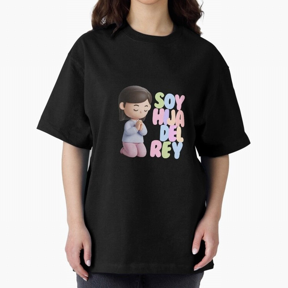 Soy Hija del Rey | Dise?o Cristiano Dulce en Colores Pastel Oversized T-Shirt Bring a Champion Mindset to Global Football Passion for FIFA World Cup 2026, Celebrating Haaland and Mbappe, Brazil, Stadium Chants, National Pride, Trophy Dreams and