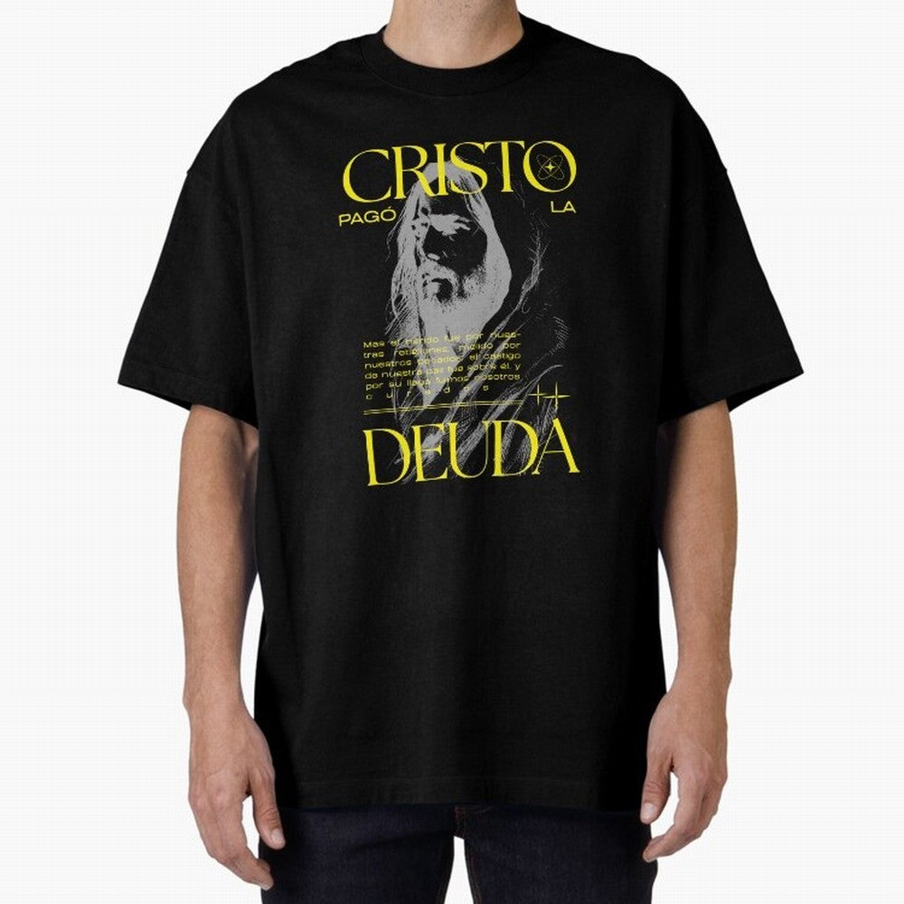 Cristo Pag¨® la Deuda - Isa¨ªas 53:5 Streetwear Style Oversized T-Shirt Make Your Look Match Match Day Hype around FIFA World Cup 2026 Group Stage, Cristiano Ronaldo, Brazil, Supporter Pride, Iconic Celebrations, Legendary Names and Global Match