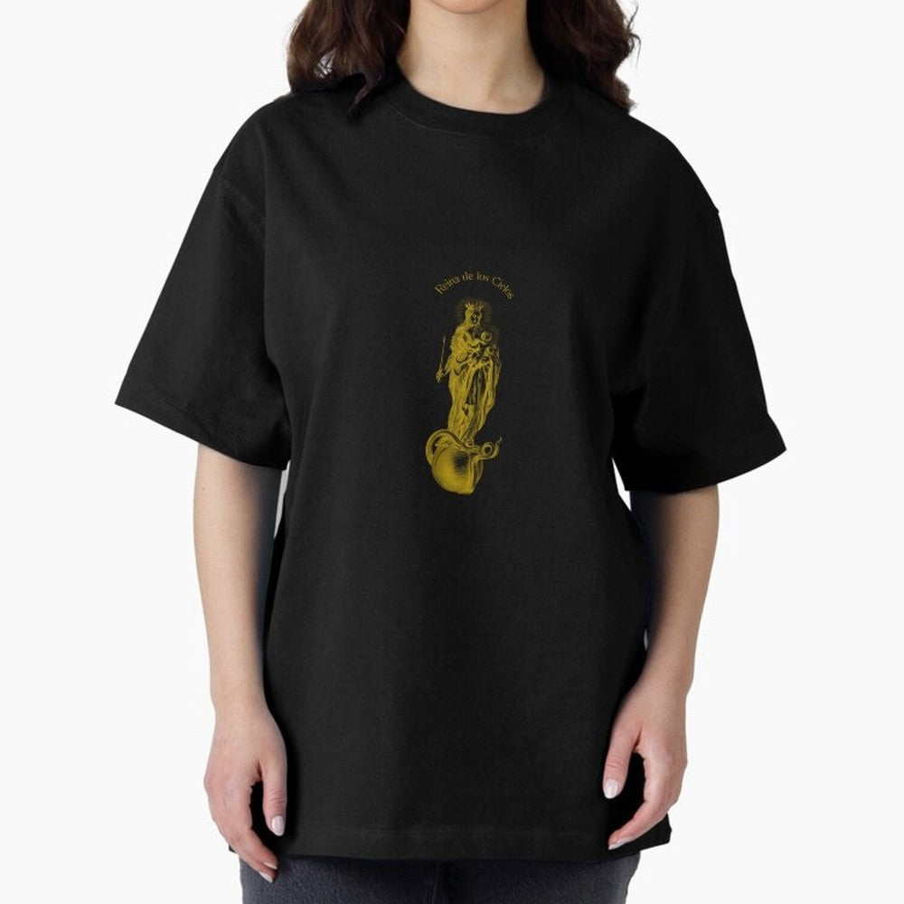 Reina de los Cielos Oversized T-Shirt Feel the Roar of FIFA World Cup 2026 USA Canada Mexico Centered on Haaland, Brazil, Portugal and Argentina Energy, Championship Spirit, Famous Goals, Roaring Crowds and International Football Unity; Perfect for