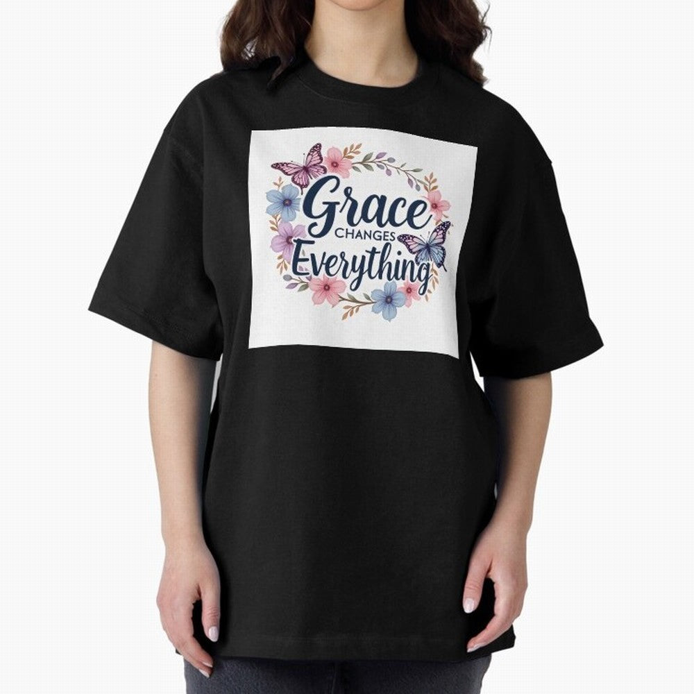 Grace Of God Changes Everything Oversized T-Shirt Stand Proud for FIFA World Cup 2026 USA Canada Mexico Featuring Neymar, Brazil Energy, Global Supporter Spirit, Legendary Goals, National Colors and Tournament Celebration; Perfect for Supporters