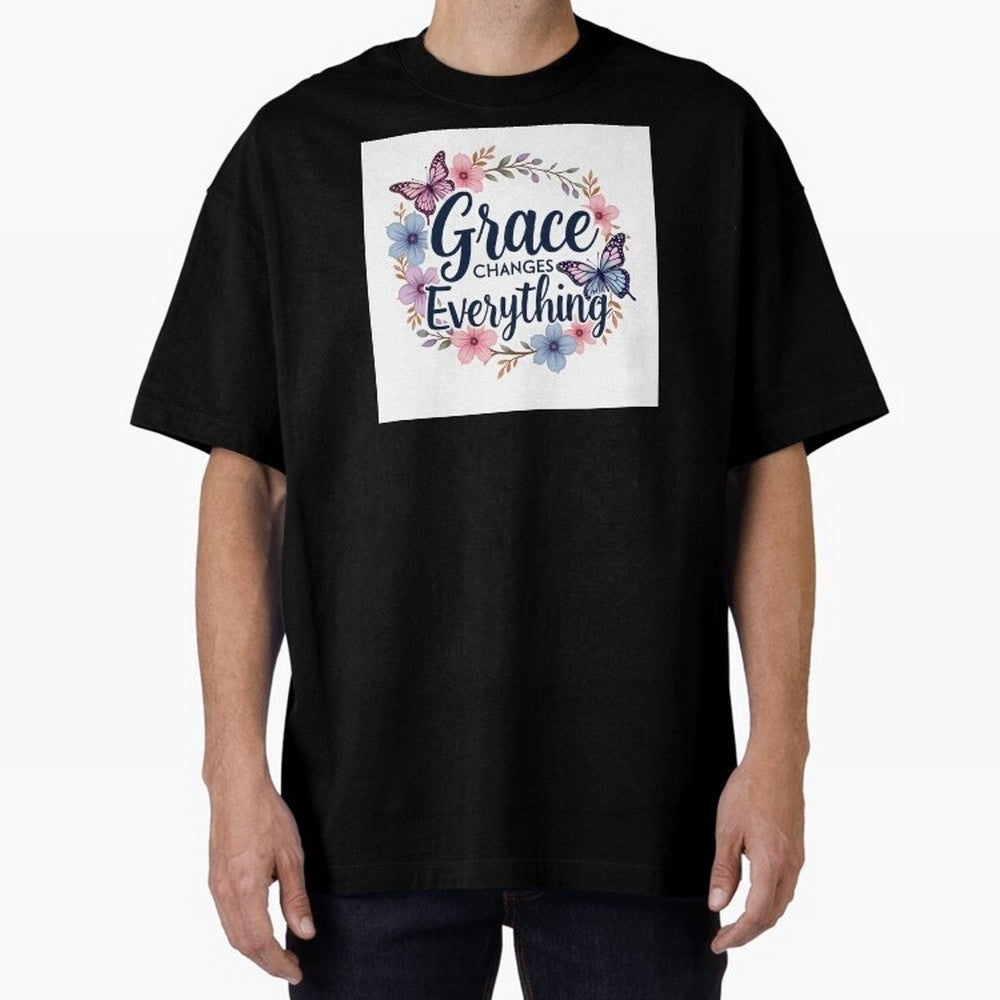 Grace Of God Changes Everything Oversized T-Shirt Stand Proud for FIFA World Cup 2026 USA Canada Mexico Featuring Neymar, Brazil Energy, Global Supporter Spirit, Legendary Goals, National Colors and Tournament Celebration; Perfect for Supporters