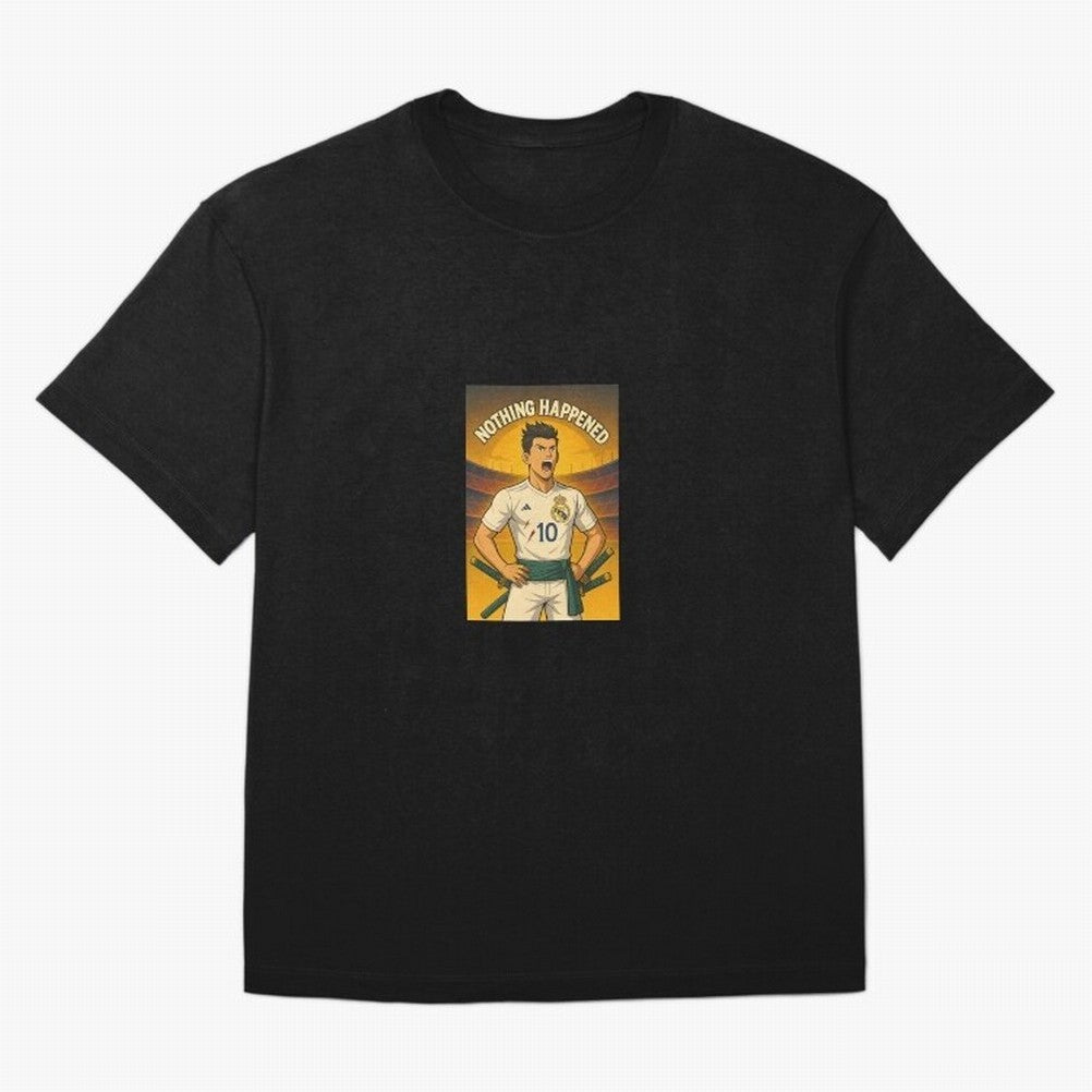 Cristiano Zoro Nothing Happened Oversized T-Shirt Make Memories around Global Football Passion for FIFA World Cup 2026, with CR7, France and Portugal, Classic Soccer Heritage, Championship Pressure, Fan Loyalty and International Pride; Great for