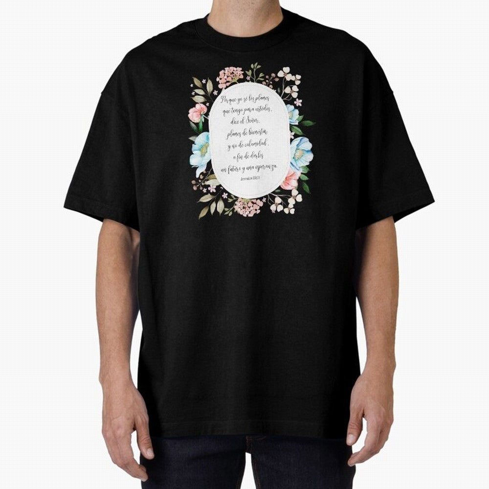 Jerem¨ªas 29:11 ¨C Planes de esperanza | Vers¨ªculo cristiano inspirador en espa?ol Oversized T-Shirt Celebrate Football Dreams Across Match Day Hype around FIFA World Cup 2026 Group Stage, Messi, Argentina, Game Day Rituals, Football Legends,
