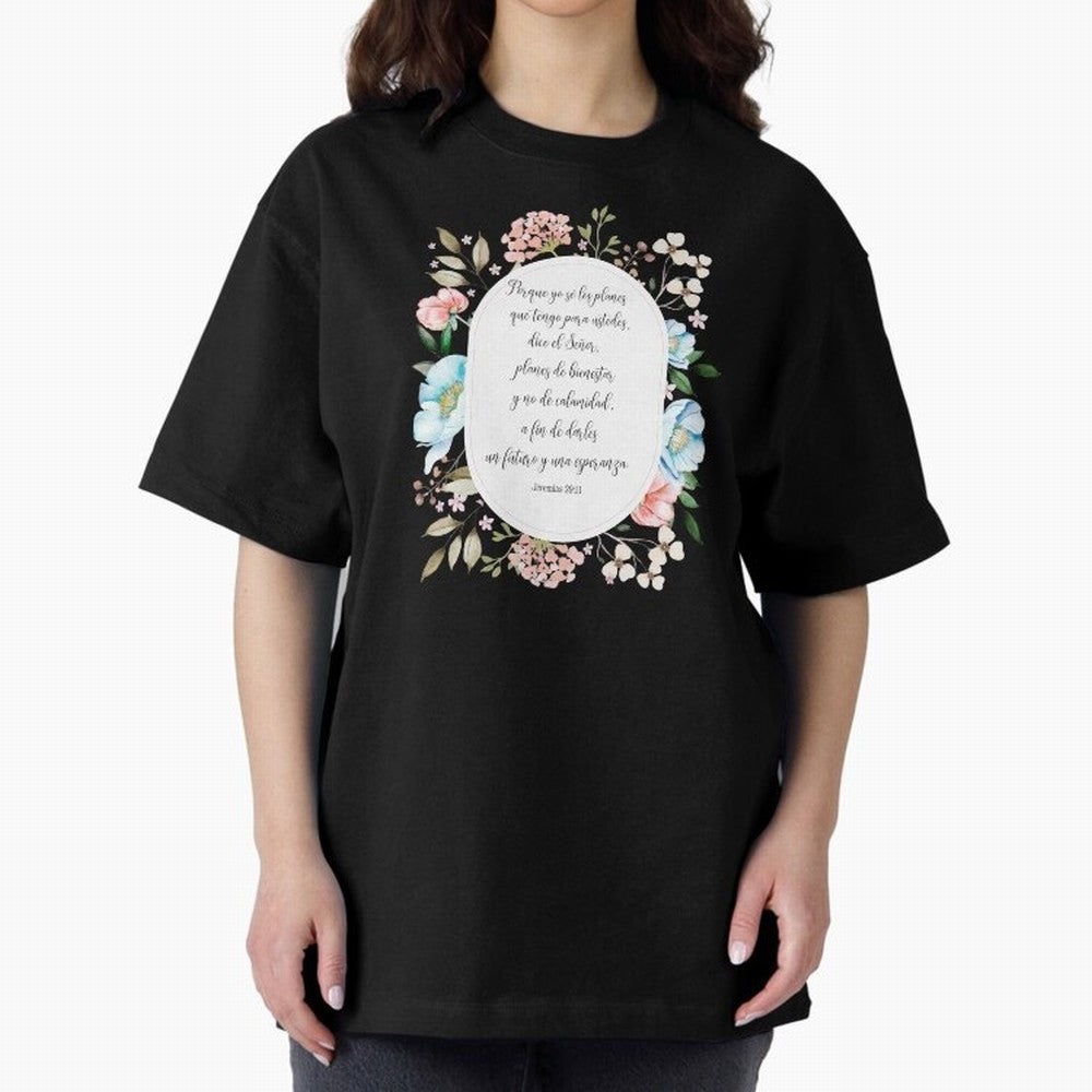 Jerem¨ªas 29:11 ¨C Planes de esperanza | Vers¨ªculo cristiano inspirador en espa?ol Oversized T-Shirt Celebrate Football Dreams Across Match Day Hype around FIFA World Cup 2026 Group Stage, Messi, Argentina, Game Day Rituals, Football Legends,