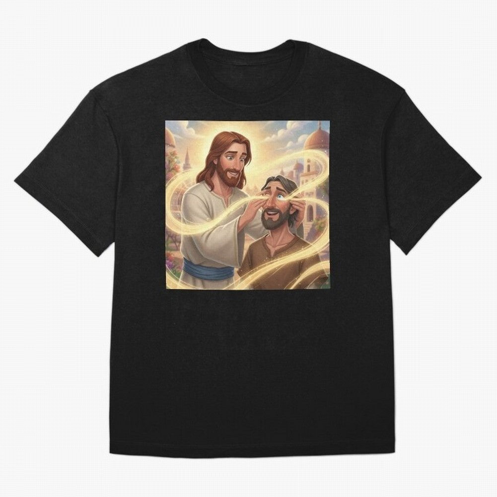 Jesus cure the blind Oversized T-Shirt Turn Football Passion into Match Day Hype around FIFA World Cup 2026 Group Stage, Haaland, Spain and Netherlands, Stadium Chants, National Pride, Trophy Dreams and Unforgettable Football Memories; Great for
