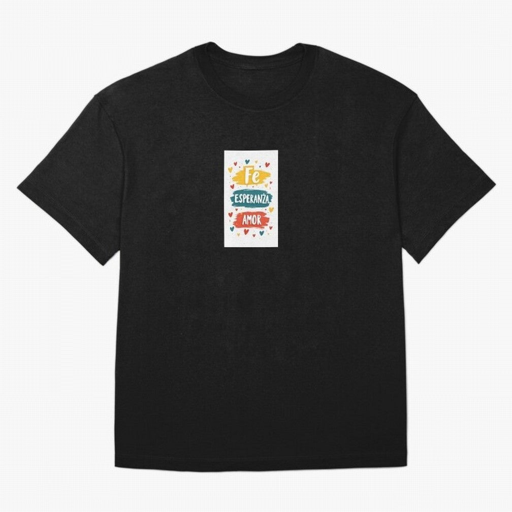Fe Esperanza Amor Oversized T-Shirt Show Passion for the Stars of FIFA World Cup 2026 Inspired by Messi, Brazil, Portugal and Argentina Energy, Soccer Culture, Superstar Moments, National Team Dreams and Competitive Fire; Great for Supporters Who
