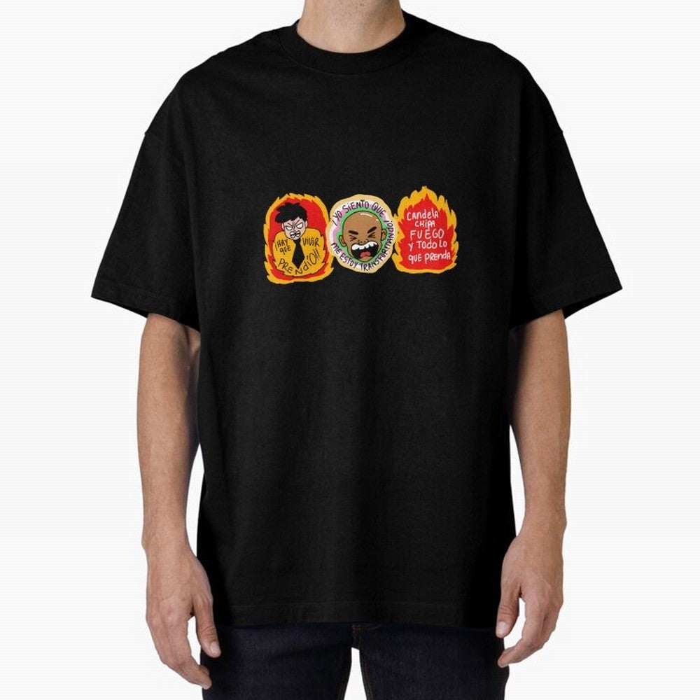 Hay Que Vivir Prendo Yo Siento Que Me Estoy Transformando Candela Chipa Fuego Y Todo Lo Que Prenda Oversized T-Shirt Represent Fans Who Live for FIFA World Cup 2026 Group Stage Connected to Messi and Cristiano Ronaldo, Germany Energy, Retro