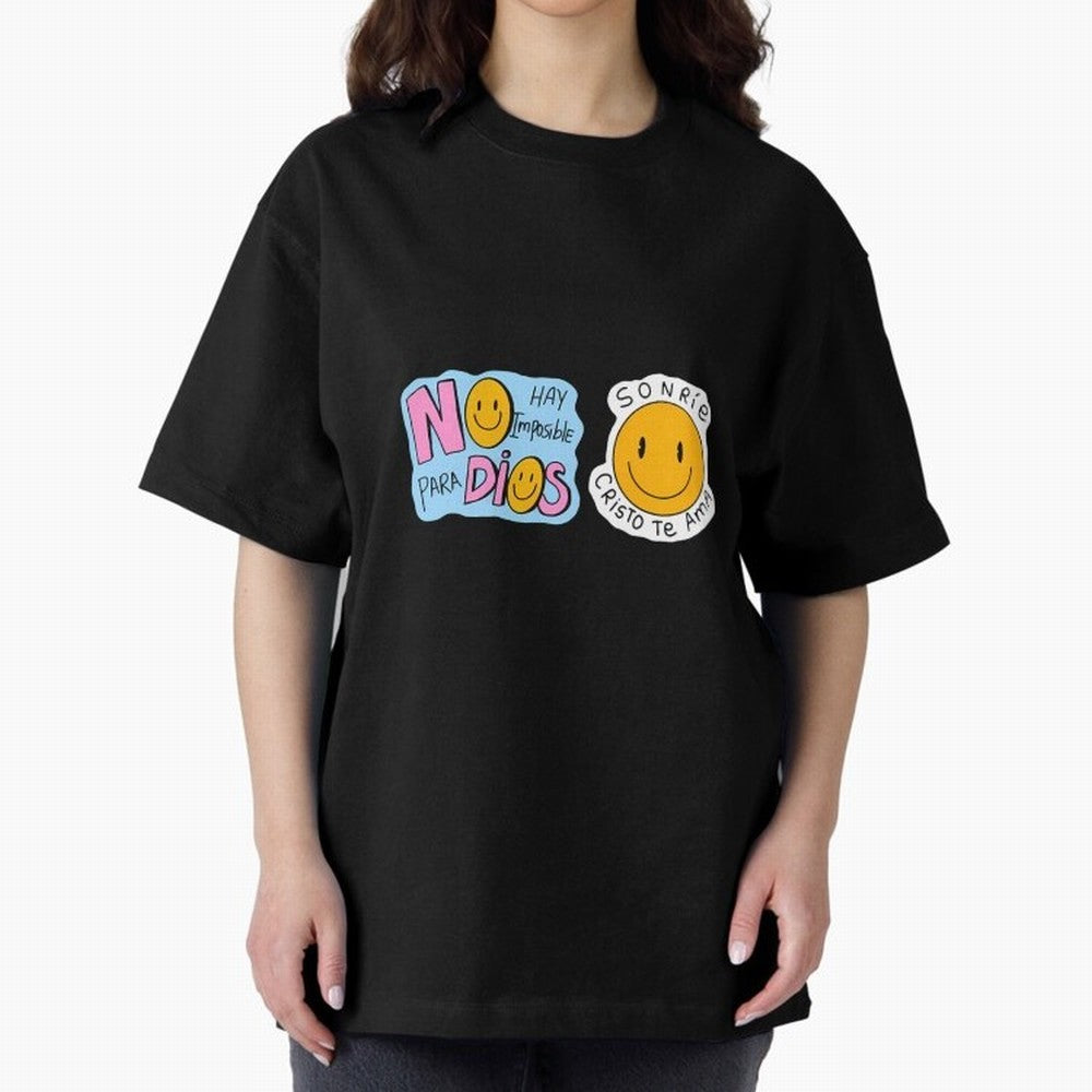 No Hay Imposibles Para Dios Sonrie Cristo Te Ama Oversized T-Shirt Follow the FIFA World Cup 2026 Journey through Haaland Highlights, Germany Pride, Fan Favorite Moments, National Team Passion, Big Match Drama and Soccer History; Ideal for