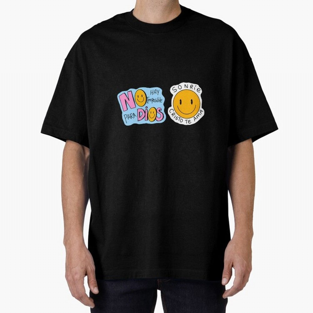 No Hay Imposibles Para Dios Sonrie Cristo Te Ama Oversized T-Shirt Follow the FIFA World Cup 2026 Journey through Haaland Highlights, Germany Pride, Fan Favorite Moments, National Team Passion, Big Match Drama and Soccer History; Ideal for