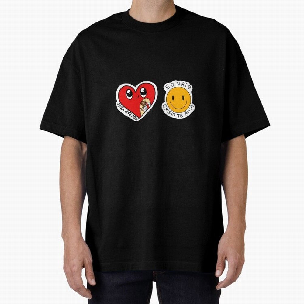 Jesus Vive Aqu Oversized T-Shirt Honor Football Greatness during Global Football Passion for FIFA World Cup 2026, Highlighting Cristiano Ronaldo, Haaland and CR7, England, Champion Mindset, Group Stage Buzz, Knockout Tension and Passionate Fan