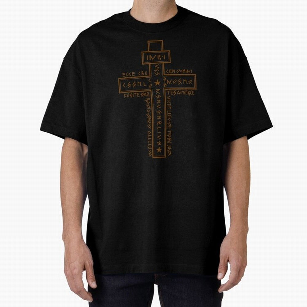 Cruz del Santo Padre Benito 2 Oversized T-Shirt Show Your Tournament Heart for FIFA World Cup 2026 USA Canada Mexico Spirit, Capturing Argentina, CR7 and Messi, Champion Mindset, Group Stage Buzz, Knockout Tension and Passionate Fan Culture;