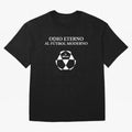 Odio Eterno al F¨²tbol Moderno [White Design] Oversized T-Shirt Support the Legends of Global Football Passion for FIFA World Cup 2026 Group Stage, Centered on Cristiano Ronaldo, Haaland and CR7, England and Germany, Championship Spirit, Famous