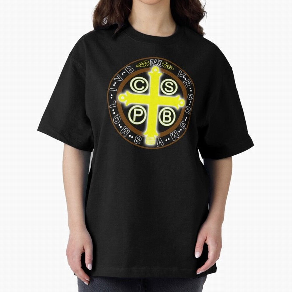 Medalla de San Benito Color Back Oversized T-Shirt Feel the Roar of Match Day Hype around FIFA World Cup 2026 USA Canada Mexico, CR7 and Messi, England, Retro Football Energy, Iconic Rivalries, Trophy Chase Drama and Stadium Atmosphere; Perfect for