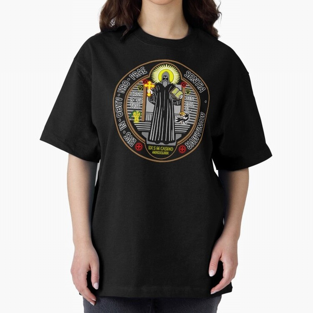 Medalla de San Benito Color Frontal Oversized T-Shirt Show Up for the Glory of Match Day Hype around FIFA World Cup 2026 USA Canada Mexico, Mbappe, England and Germany, Match Day Excitement, Supporter Culture, Golden Goals and Global Football