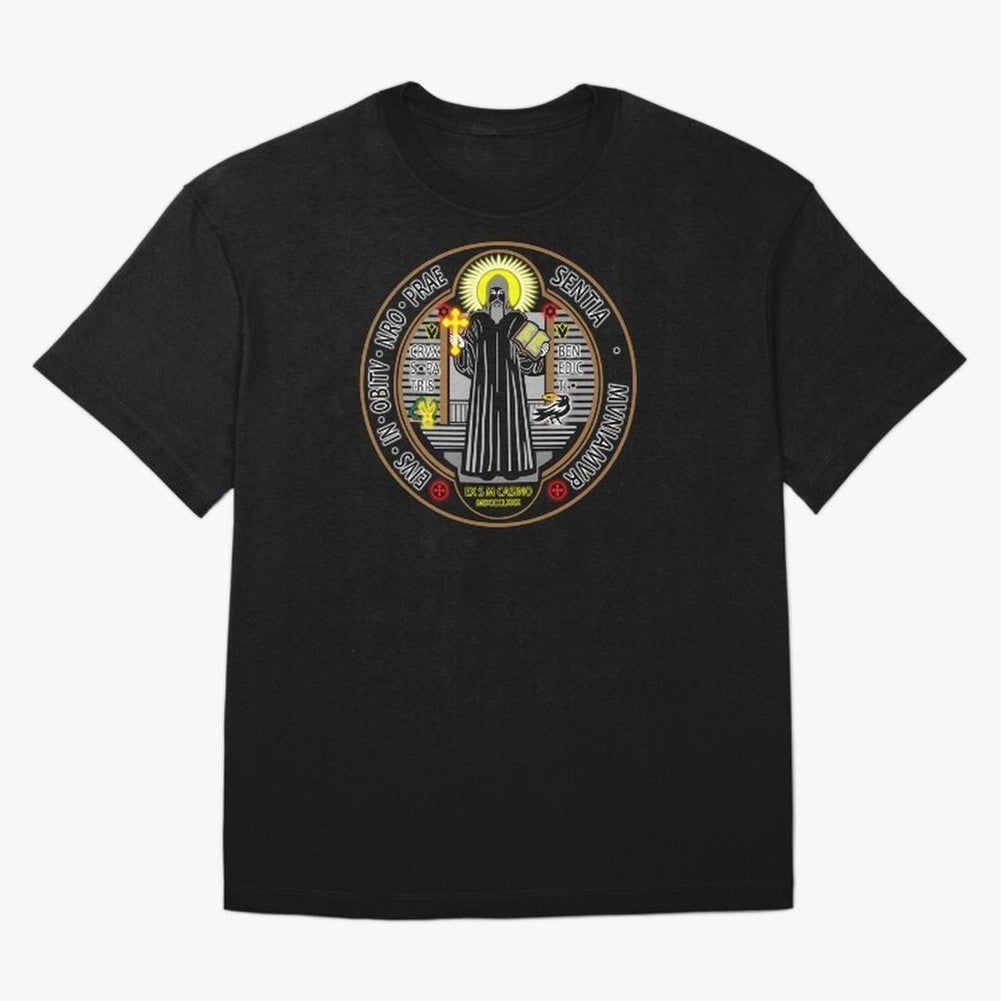 Medalla de San Benito Color Frontal Oversized T-Shirt Show Up for the Glory of Match Day Hype around FIFA World Cup 2026 USA Canada Mexico, Mbappe, England and Germany, Match Day Excitement, Supporter Culture, Golden Goals and Global Football