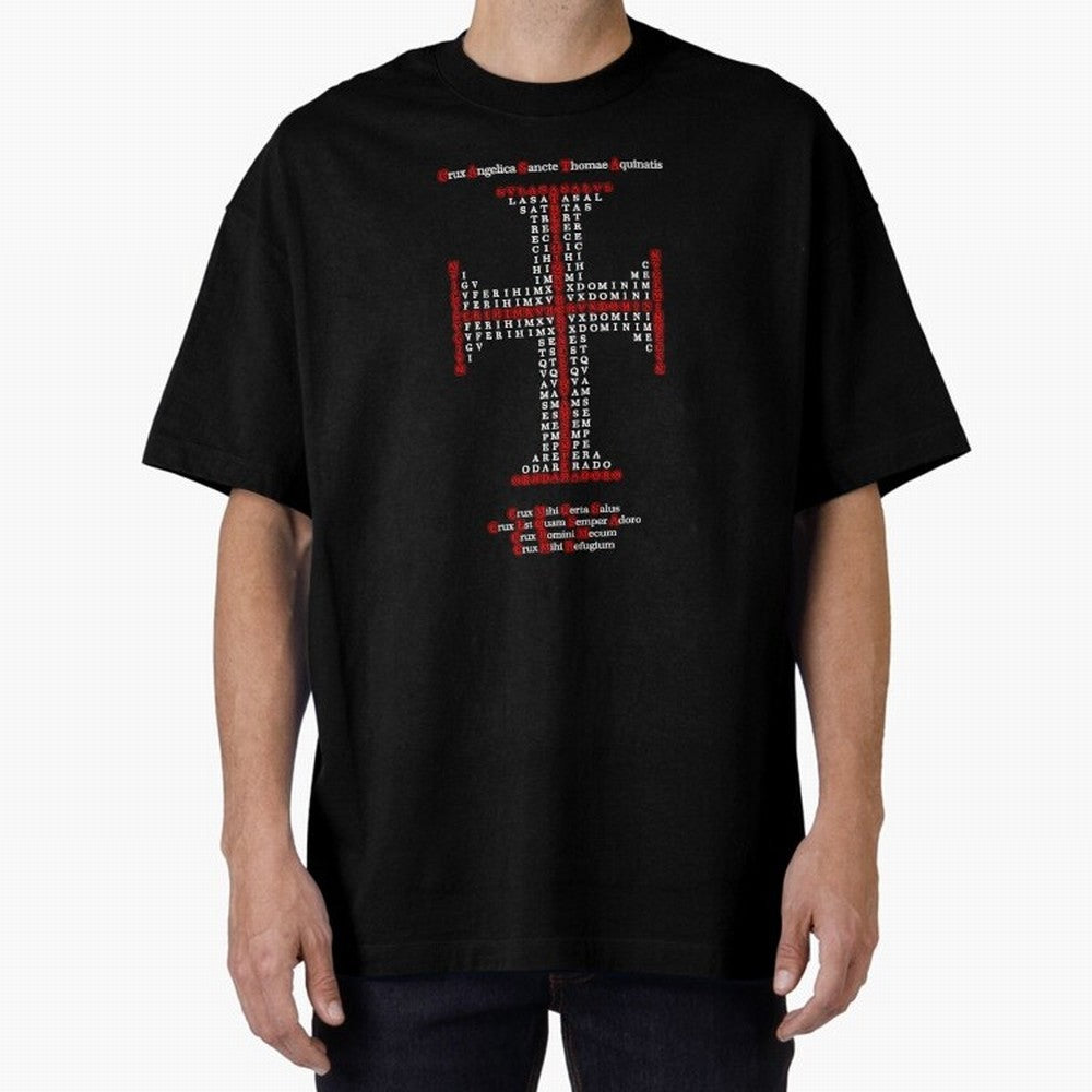 Cruz Ang¨¦lica de Santo Tom¨¢s de Aquino Red n White Oversized T-Shirt Feel the Roar of Match Day Hype around FIFA World Cup 2026, Messi and Cristiano Ronaldo, Argentina and Brazil, Football History, Final Match Energy, Crowd Noise and Once in a