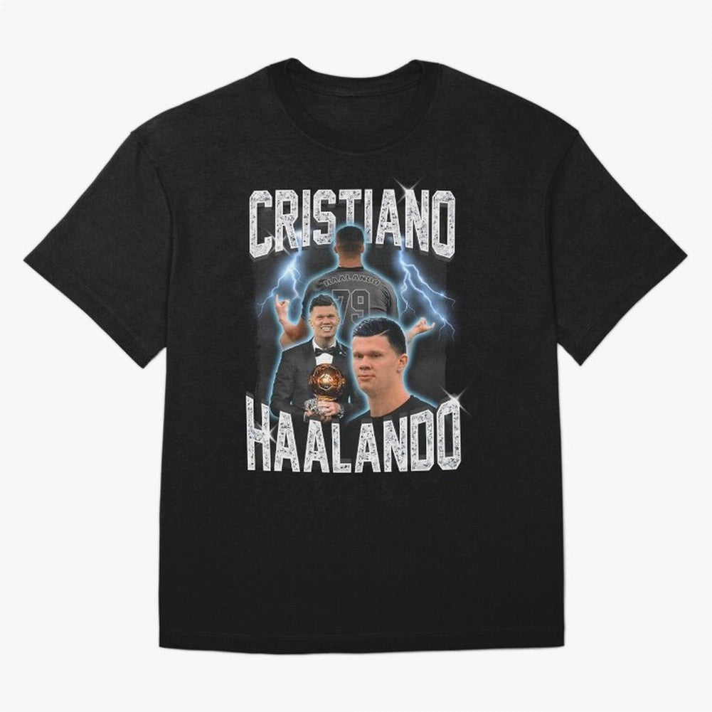 Cristiano Haalando Lightning Poster For Football Fans and Gift For Sports Lovers Oversized T-Shirt Represent Football Lovers during FIFA World Cup 2026 USA Canada Mexico for Fans of Messi and Argentina, Bringing Goal Celebration Energy, Supporter