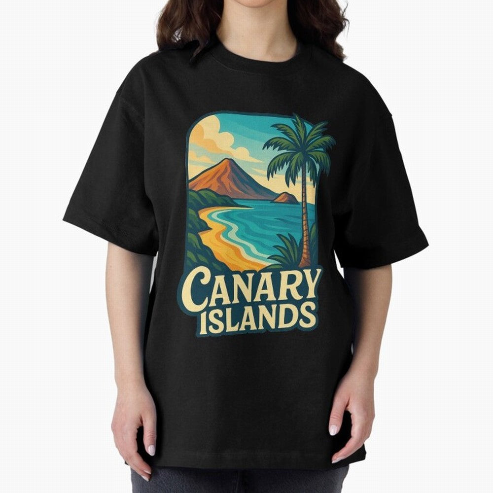 Tropical Shoreline of the Canary Islands Spain Oversized T-Shirt Bring Legendary Rivalry Energy to the FIFA World Cup 2026 Journey through CR7 and Messi Highlights, France Pride, Fan Favorite Moments, National Team Passion, Big Match Drama and