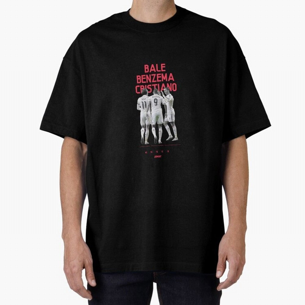 Real Madrid | Bale Benzema Cristiano Oversized T-Shirt Get Ready for FIFA World Cup 2026 Group Stage Celebrating CR7, Portugal, Spain and Germany Energy, Stadium Memories, Football Loyalty, International Chants and Championship Tradition; Ideal for