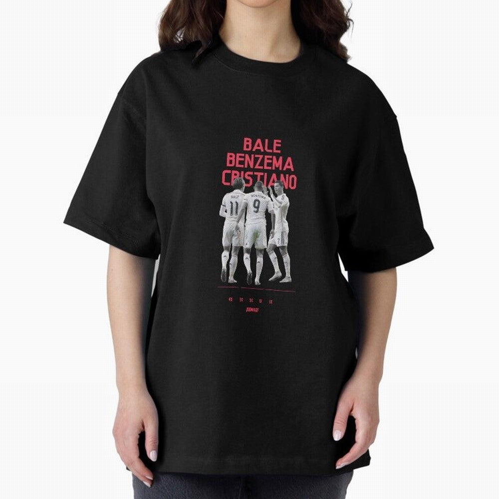 Real Madrid | Bale Benzema Cristiano Oversized T-Shirt Get Ready for FIFA World Cup 2026 Group Stage Celebrating CR7, Portugal, Spain and Germany Energy, Stadium Memories, Football Loyalty, International Chants and Championship Tradition; Ideal for