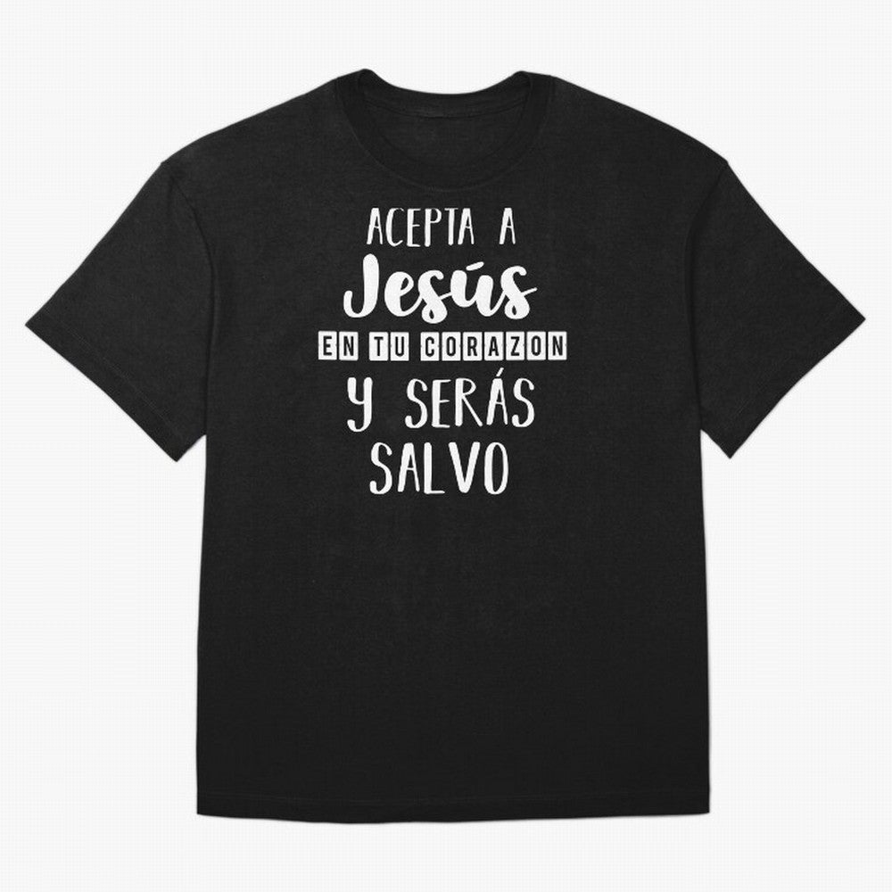 Acepta a Jes¨²s en tu Corazon Mensaje Cristianos Dios Spanish Oversized T-Shirt Showcase FIFA World Cup 2026 USA Canada Mexico Inspired by Mbappe, Portugal, Spain and Germany Energy, Retro Football Energy, Iconic Rivalries, Trophy Chase Drama and