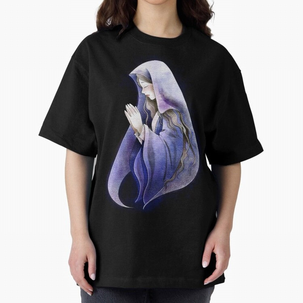 Holy Mary, Mother of God Oversized T-Shirt Feel FIFA World Cup 2026 Group Stage for Fans of Mbappe and Neymar and Germany, Bringing Worldwide Fan Energy, Dramatic Goals, Stadium Lights and Championship Celebrations; Perfect for Supporters Who Want