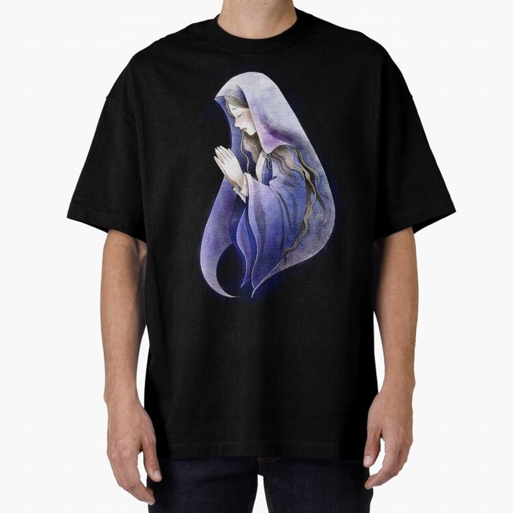 Holy Mary, Mother of God Oversized T-Shirt Feel FIFA World Cup 2026 Group Stage for Fans of Mbappe and Neymar and Germany, Bringing Worldwide Fan Energy, Dramatic Goals, Stadium Lights and Championship Celebrations; Perfect for Supporters Who Want