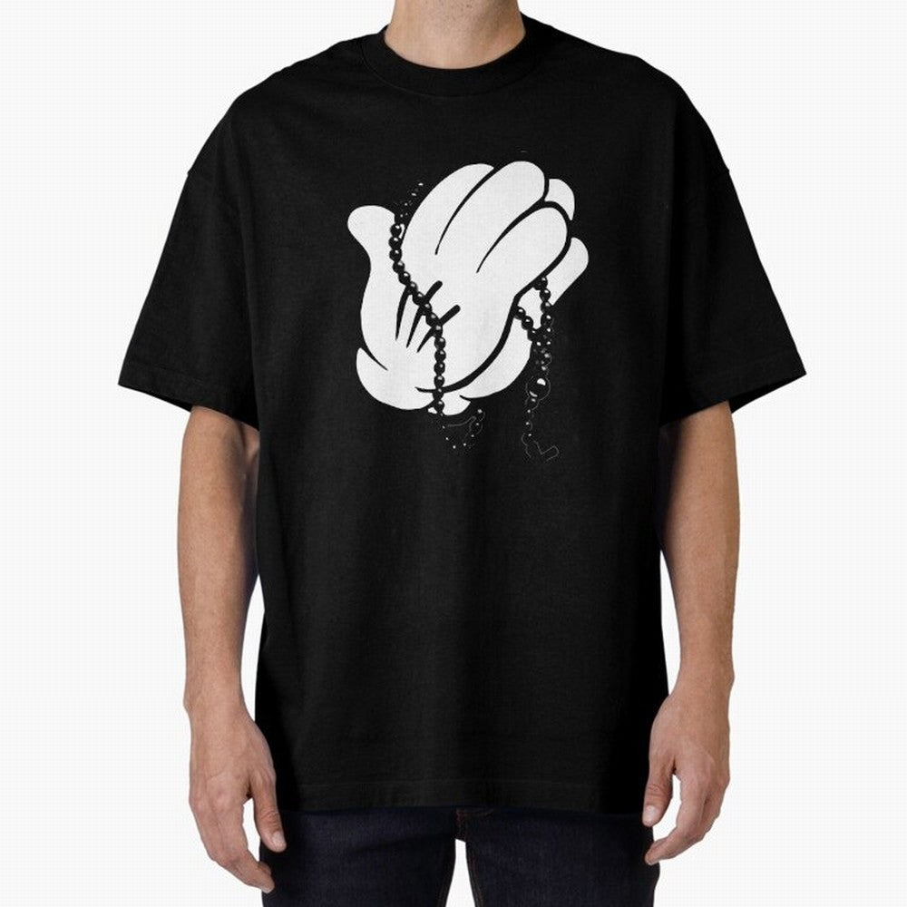 Funny praying hands Oversized T-Shirt Show Up for the Glory of FIFA World Cup 2026 USA Canada Mexico Spirit, Connected to Germany, Messi, CR7 and Mbappe, Sports Nostalgia, International Competition, Famous Players and Unforgettable Victories; Built