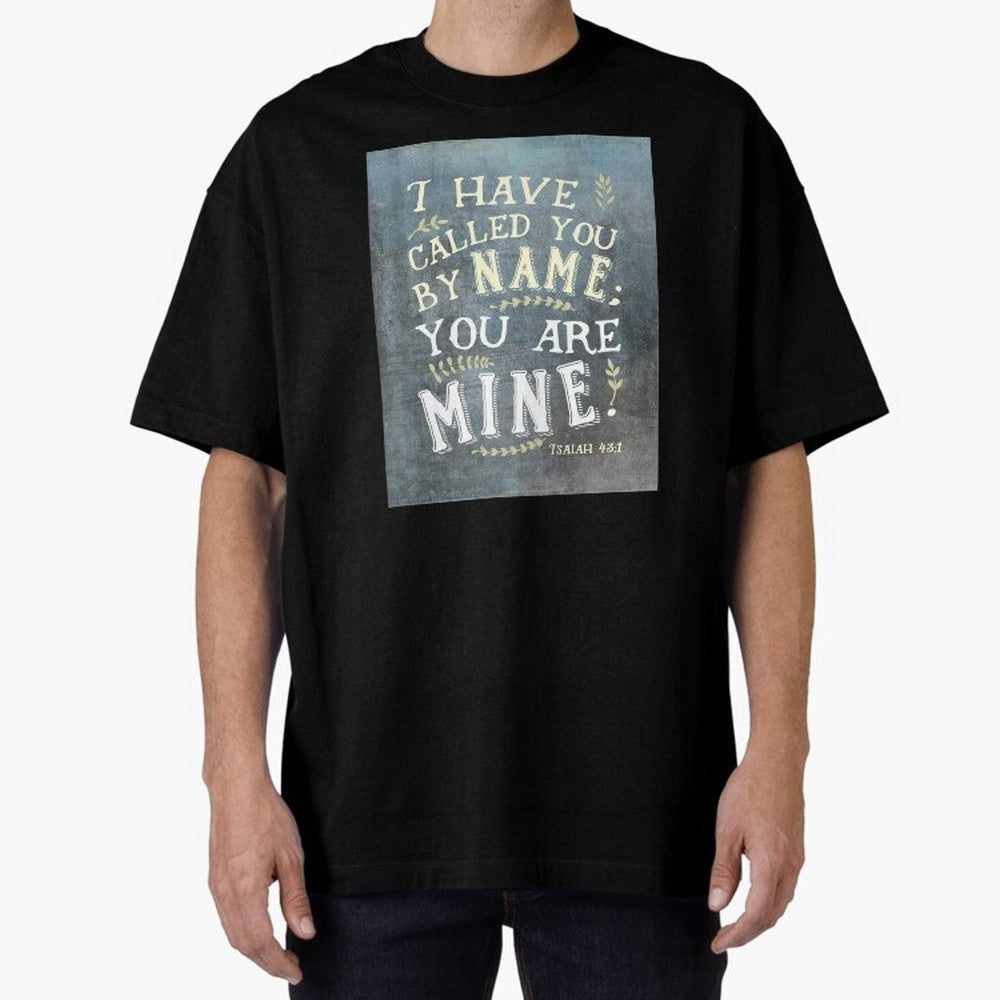 Isaiah 43:1: I Have Called You by Name Oversized T-Shirt Honor Football Greatness during Global Football Passion for FIFA World Cup 2026, Highlighting CR7 and Messi, Brazil, Portugal and Argentina, Goal Celebration Energy, Supporter Heritage,