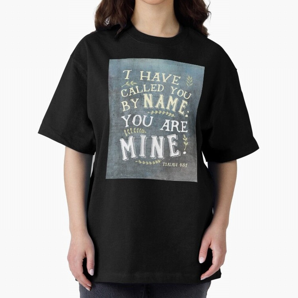 Isaiah 43:1: I Have Called You by Name Oversized T-Shirt Honor Football Greatness during Global Football Passion for FIFA World Cup 2026, Highlighting CR7 and Messi, Brazil, Portugal and Argentina, Goal Celebration Energy, Supporter Heritage,