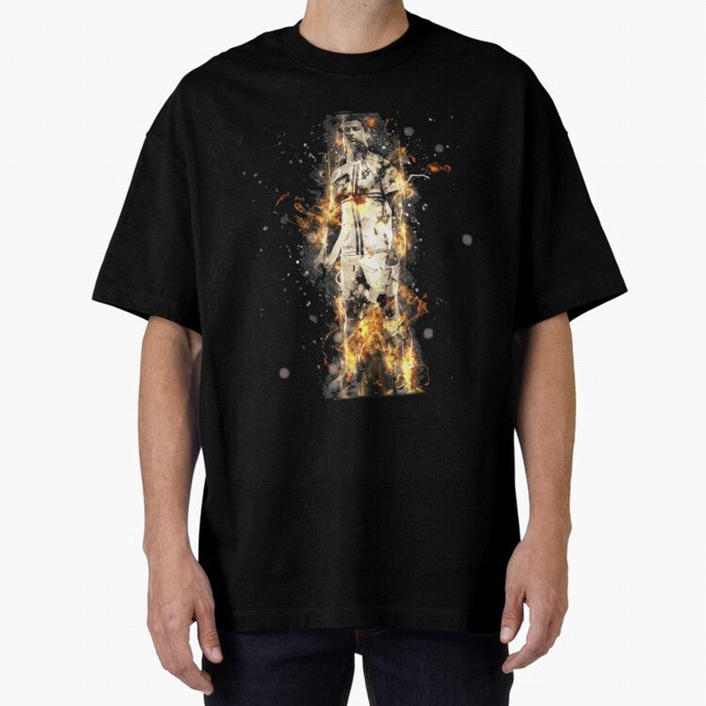 Ronaldo On Fire T Shirt Cristiano Cr7 Soccer S Jersey Men Madrid 7 Portugal Football Real White Kids Tee Mens Black Oversized T-Shirt Relive the Noise and Pride of FIFA World Cup 2026 for Fans of Messi and Cristiano Ronaldo and Argentina and