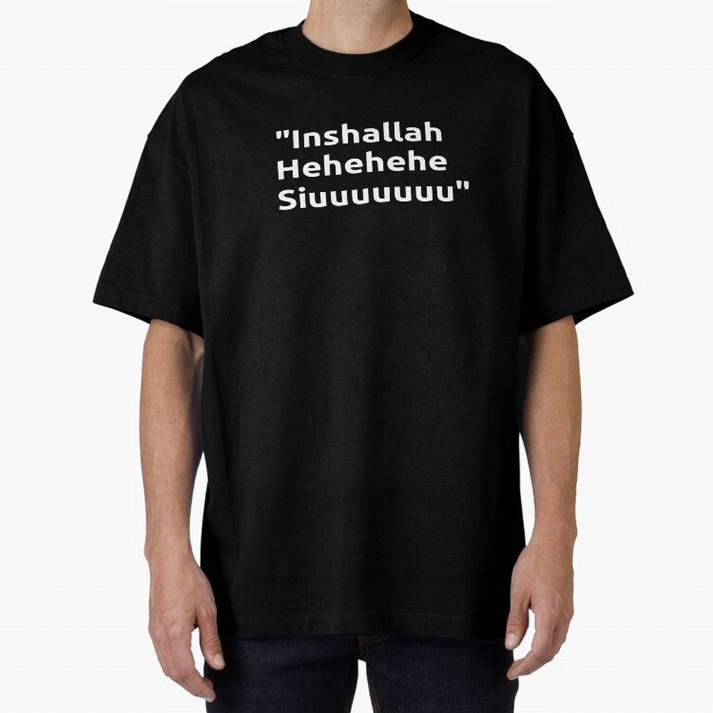 Inshallah Hehehehe Siuuu : Cristiano Ronaldo Oversized T-Shirt Share FIFA World Cup 2026 USA Canada Mexico Filled with Haaland and Mbappe, Argentina and Brazil Energy, Football Festival Excitement, Trophy Ambitions, Country Rivalries and Star