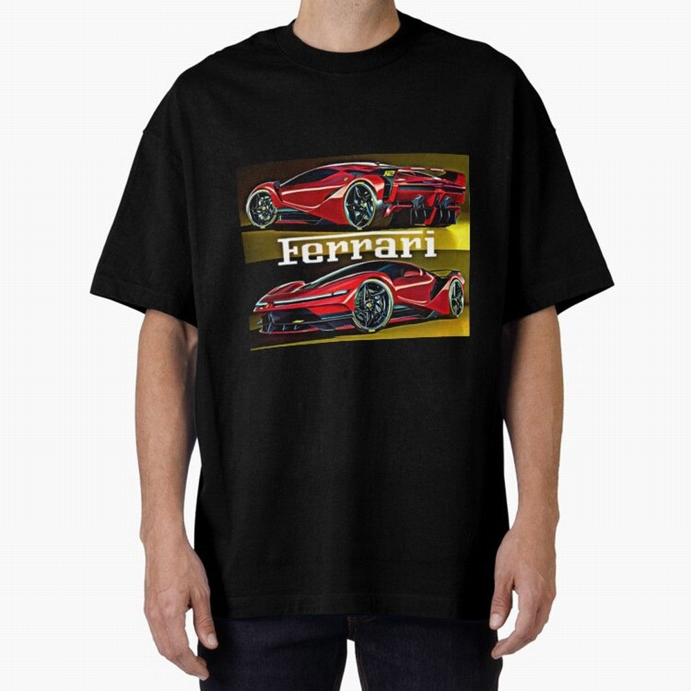 Ferarri F Concept Oversized T-Shirt Stand Out with Spirit from the FIFA World Cup 2026 USA Canada Mexico Journey through Cristiano Ronaldo, Haaland and CR7 Highlights, Brazil, Portugal and Argentina Pride, Match Day Excitement, Supporter Culture,