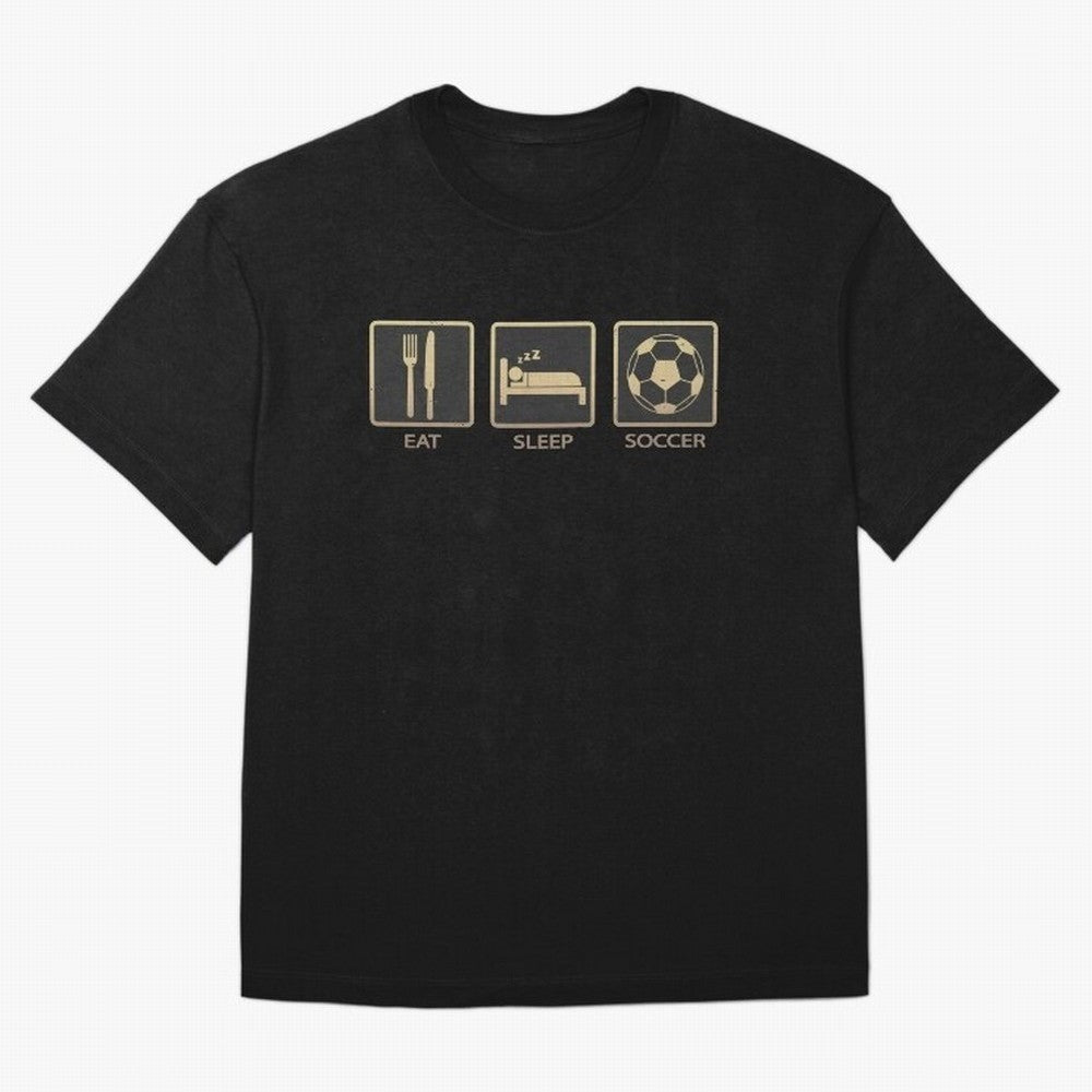 Eat Sleep Soccer Oversized T-Shirt Wear the Spirit of FIFA World Cup 2026 for Fans of Messi, CR7 and Mbappe and England, France and Netherlands, Bringing Tournament Hype, Historic Matchups, Family Viewing Parties and Global Sports Pride; Ideal for