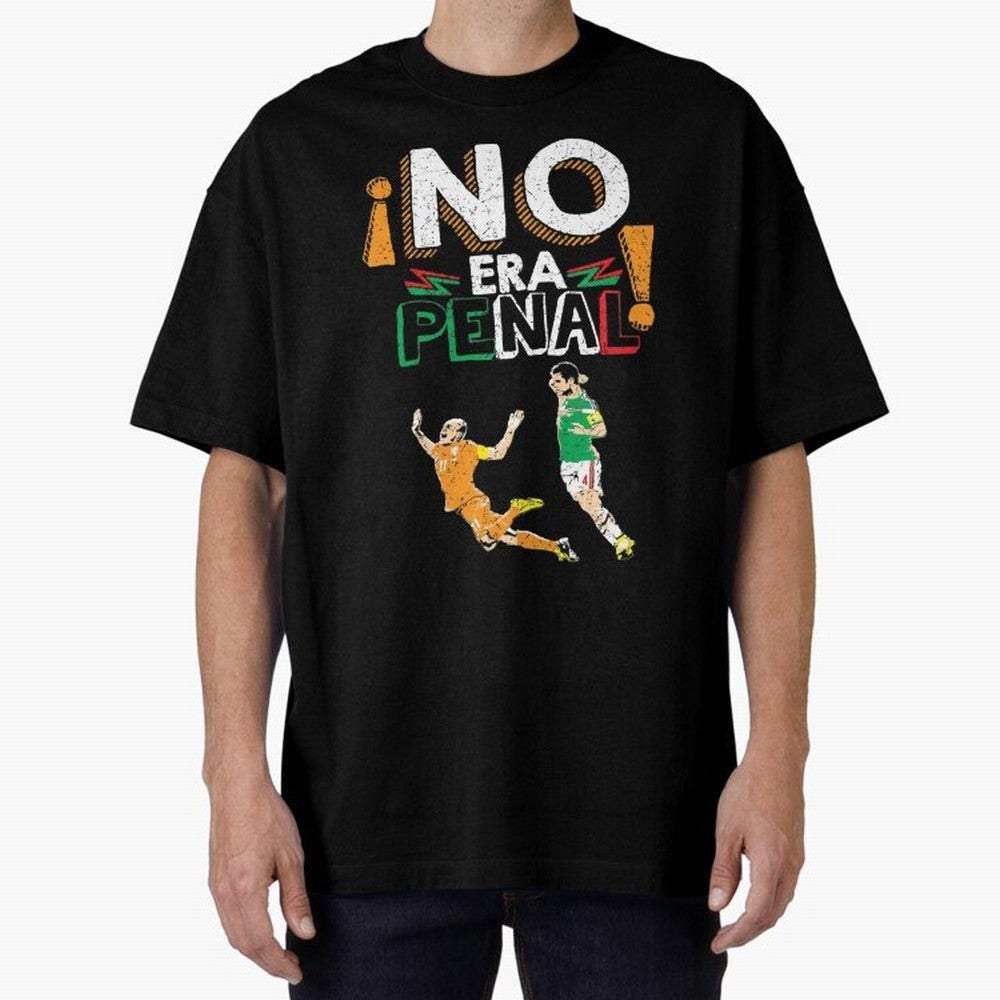 No Era Penal Oversized T-Shirt Embrace FIFA World Cup 2026 USA Canada Mexico Filled with Neymar, France and Portugal Energy, Vintage Soccer Flavor, Modern Football Stars, National Flags and Final Night Emotion; Ideal for Fans Who Follow Messi,