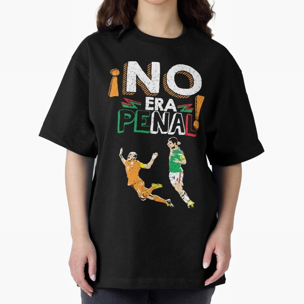 No Era Penal Oversized T-Shirt Embrace FIFA World Cup 2026 USA Canada Mexico Filled with Neymar, France and Portugal Energy, Vintage Soccer Flavor, Modern Football Stars, National Flags and Final Night Emotion; Ideal for Fans Who Follow Messi,