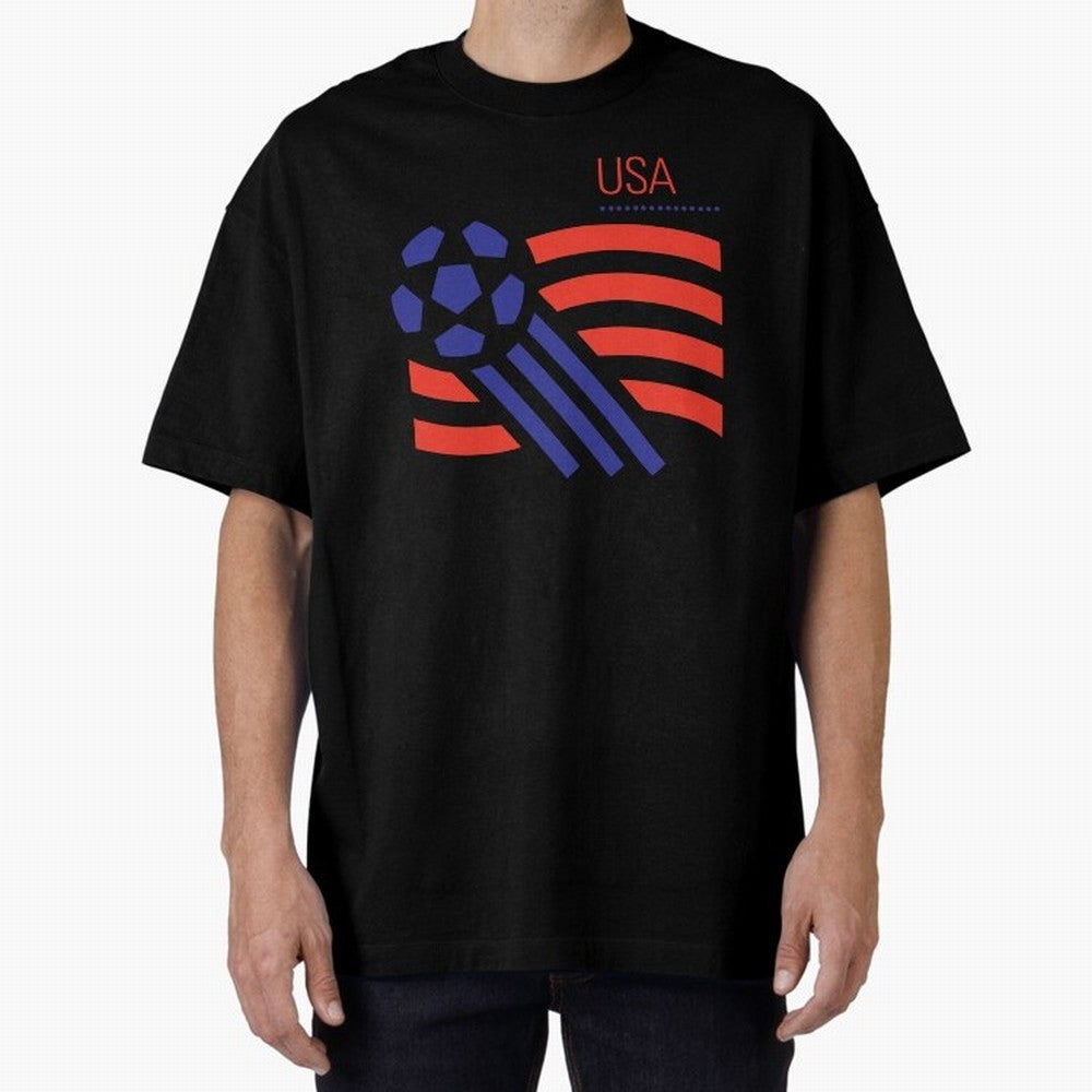 World USA 94 Oversized T-Shirt Bring Trophy Dreams to Match Day Hype around FIFA World Cup 2026 USA Canada Mexico, Messi, Neymar and Mbappe, Portugal, Worldwide Fan Energy, Dramatic Goals, Stadium Lights and Championship Celebrations; Ideal for
