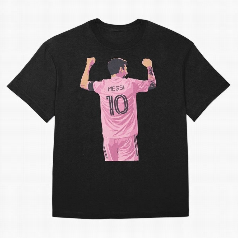 Lionel Messi Celebration Oversized T-Shirt Build Global Football Passion for FIFA World Cup 2026 Group Stage, with Messi, Neymar and Mbappe, France and Portugal, Football History, Final Match Energy, Crowd Noise and Once in a Lifetime Moments;