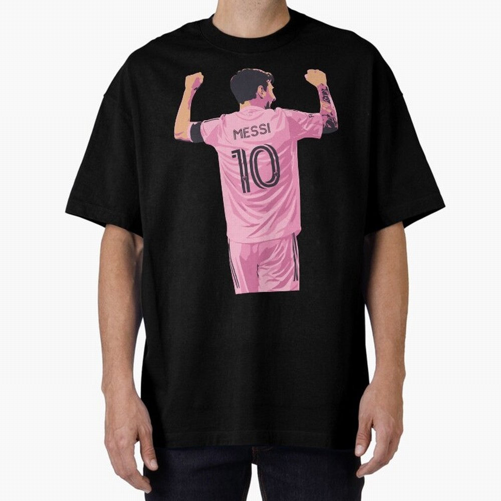 Lionel Messi Celebration Oversized T-Shirt Build Global Football Passion for FIFA World Cup 2026 Group Stage, with Messi, Neymar and Mbappe, France and Portugal, Football History, Final Match Energy, Crowd Noise and Once in a Lifetime Moments;
