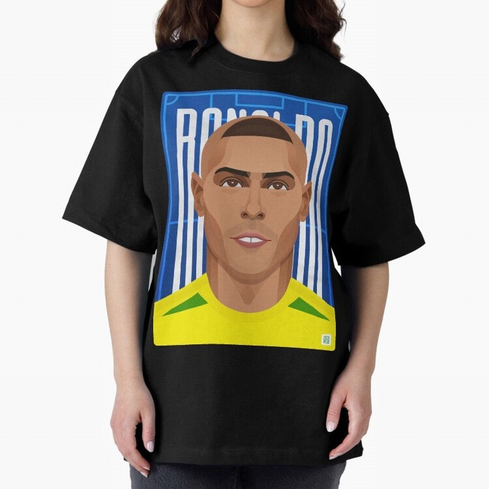 Ronaldo | The Phenomenon Oversized T-Shirt Bring Trophy Dreams to Global Football Passion for FIFA World Cup 2026, Filled with Cristiano Ronaldo, Haaland and CR7, Germany, Sports Nostalgia, International Competition, Famous Players and