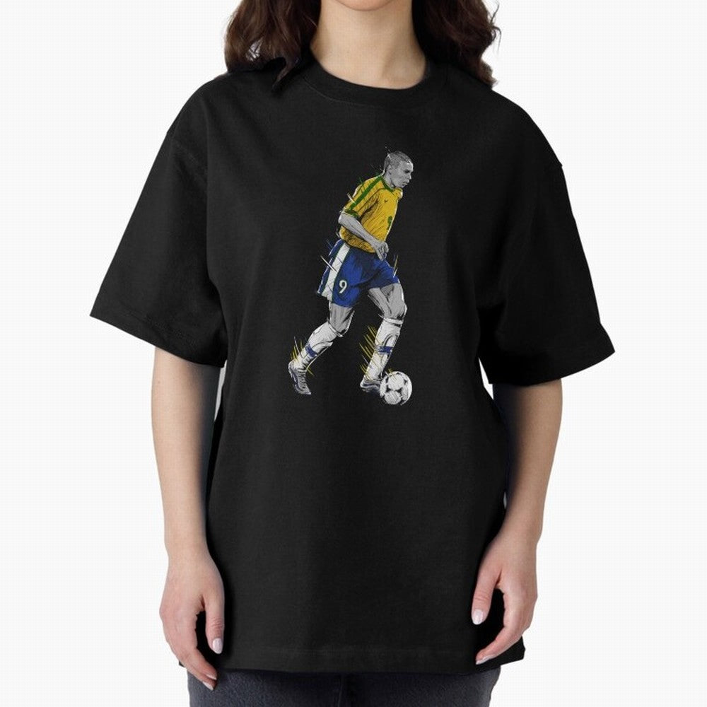 Ronaldo R9 Phenomenon Oversized T-Shirt Carry Match Day Hype around FIFA World Cup 2026 Group Stage, Mbappe and Neymar, Brazil, Portugal and Argentina, Tournament Hype, Historic Matchups, Family Viewing Parties and Global Sports Pride; Perfect for